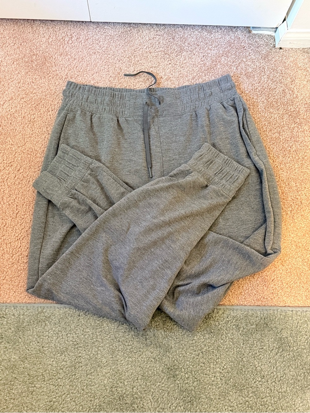 Wmn’s  Gray Knit Jogger Sweatpants - Cozy Everyday Style